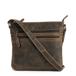 Leather Bags And Wallets: Greenwood Leather Aria Crossbody Bag ~ Brown