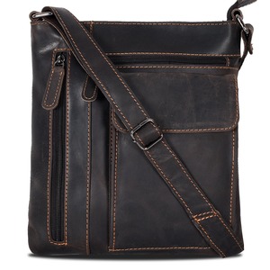 Greenwood Leather Lucy Ladies Cross Body Bag Lucy ~ Dark Brown