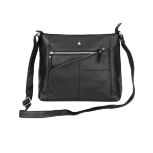 Leather Bags And Wallets: Greenwood Leather Willow Handbag ~ Classic Black