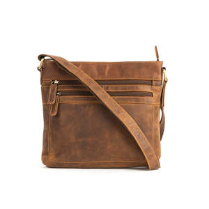 Leather Bags And Wallets: Greenwood Leather Aria Cross Body Bag ~ Sandal