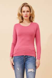 Caroline Morgan Viscose Stretch Top ~ Orchid
