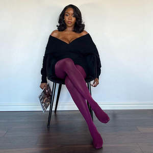 SNAG Opaque 80 Den Tights ~ Mulberry