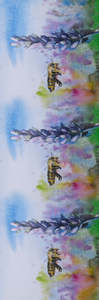 Bees & Lavender Cotton/Modal Designer Scarf