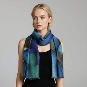 Monarch over Pebbles Cotton/Modal Designer Scarf
