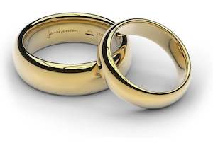 Elvish Wedding Over 500: Yellow Gold Replica Rings Set