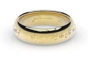 Elvish Wedding Over 500: Little Elvish Love Ring Yellow Gold