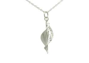 Leaf: WVI Spring Leaf Pendant, Pure Silver
