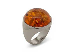 Cupola: JW258 Cabochon Gemstone Ring, White Gold or Platinum