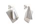 Folded Cuff Earrings, White Gold