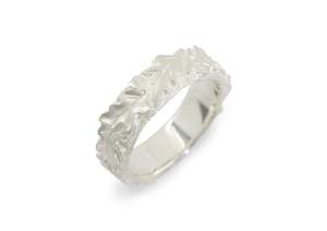 Custom Designs Bridal: Handmade Oak Leaf Ring, Sterling Silver