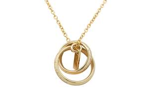 Golden One Ring Necklace, Yellow Gold