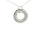 Vine Engraved Wanderer's Circle, Sterling Silver