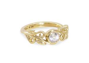 Latest Designs: Diamond Elvish Vine Ring, Yellow Gold