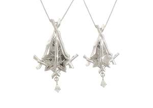 Custom Classic Designs: Elven Leaf Pendants, Platinum