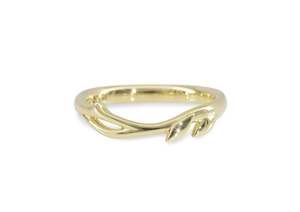 All Non Weta And Non Ole Lynggard: J3341 Vine & Leaf Band, Yellow Gold