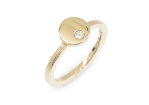 Round Love Stories Stacker Ring, Yellow Gold