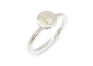 Round Love Stories Stacker Ring, Sterling Silver