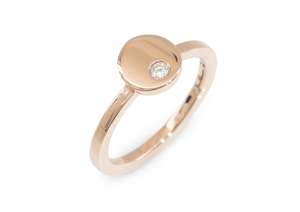 Round Love Stories Stacker Ring, Red Gold