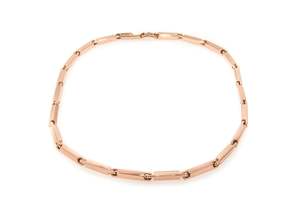 Hand Crafted Block Chain, Red Gold