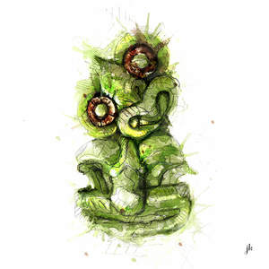 Kiwiana Art Nz: Tiki Canvas Print