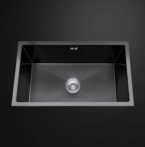 Products: Luxury Single Bowl Kitchen Sink 590x450mm - Black Matt - JSB2418 - Jerry Kitchen & Bath