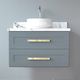Dark Grey Wall Hung Vanity 900mm - Solid Wood - Jerry Kitchen & Bath
