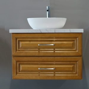 Classic Oak Wall Hung Vanity 800mm - Solid Wood (NEW) - Jerry Kitchen & Bath