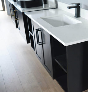 Products: Black Wall Hung Vanity 1200mm - Solid Wood (NEW) - Jerry Kitchen & Bath