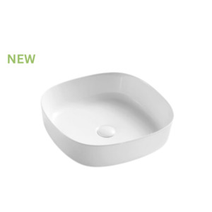 Products: White Countertop Square Ceramic Basin T-30 - Jerry Kitchen & Bath % White Countertop Square Ceramic Basin T-30