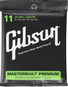 Products: Gibson 11 Masterbuilt Premium Phosphor Bronze Acoustic Guitar Strings