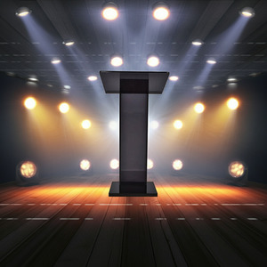 Products: Acrylic Lectern/ Podium Stand for Church, Wedding, Classroom, Conference - Black