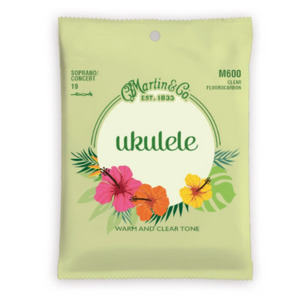 Martin Soprano/Concert Ukulele Strings Clear Fluorocarbon M600