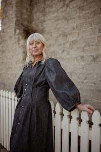 Dresses: At Long Last Dress - Washed Denim