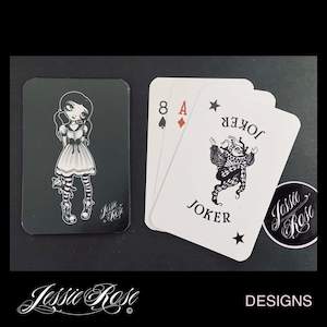 Playing Cards: 'Rose Red' BW Playing Cards