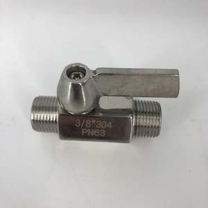 Hose Clamps: Mini Ball Valve With S/S Handle M/M