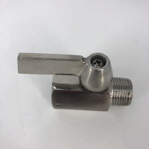 Hose Clamps: Mini Ball Valve With S/S Handle M/F