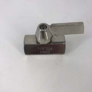 Hose Clamps: Mini Ball Valve With S/S Handle F/F