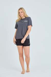 Jetpilot Womens All: Jetpilot Ladies Loose Fit Tee - Charcoal