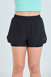 Womens Neoprene Shorts: Jetpilot Corp Ladies Elastic Waist Rideshort - Black