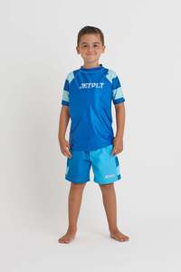 Kids Swim: Jetpilot Slime Kids Rashie - Blue