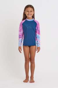Kids Swim: Jetpilot Girls LS Rashie - Fairy Floss