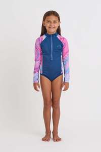 Kids Swim: Jetpilot Girls LS Swimsuit - Fairy Floss