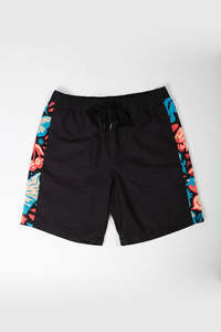 Kids Swim: Jetpilot Sindy Sinn Youth Boardshorts - Black/Multi