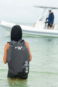 Jetpilot Dry Safe Bags: VENTURE 60L DRYSAFE BACK PACK BLACK