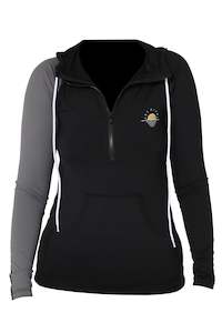 Jetpilot Womens All: Jetpilot Pacer Ls Hooded Ladies Rashie - Black