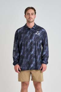 Jetpilot Venture Long Sleeve Fishing Polo - Black