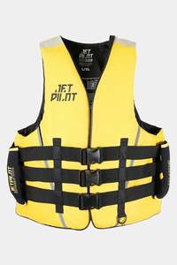 Wake Vests: Jetpilot Titan Nylon Life Jacket - Black/Yellow