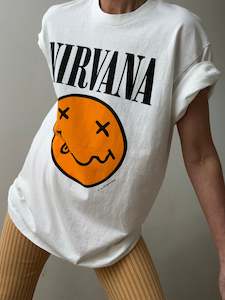 Vintage Style Nirvana Tee White