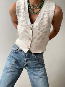 Tops: Free People Ava Vest Ivory