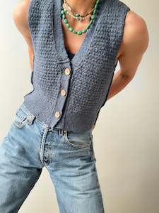 Tops: Free People Ava Vest Vintage Indigo